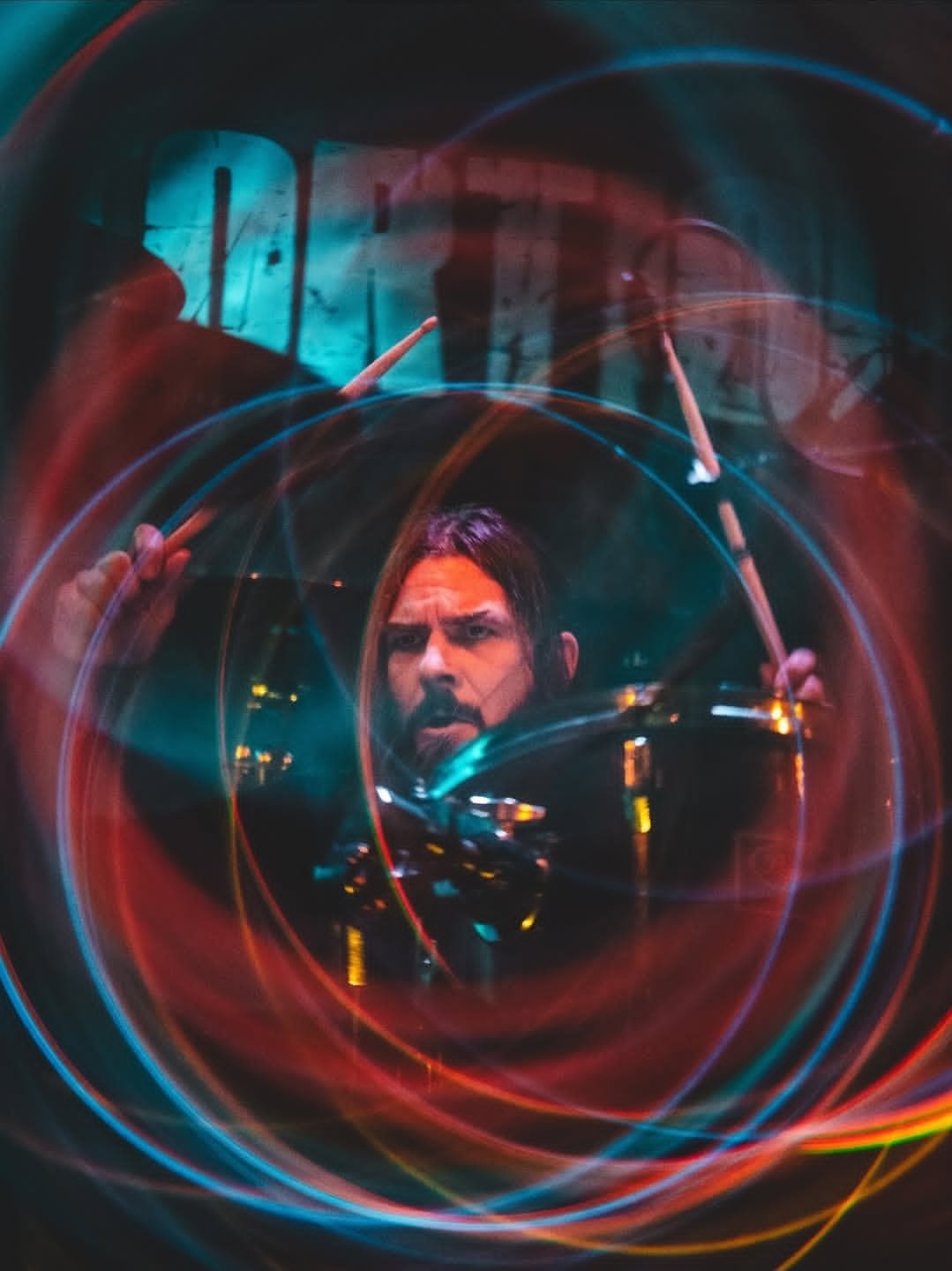 Jason: Contortion drummer Jason performing live